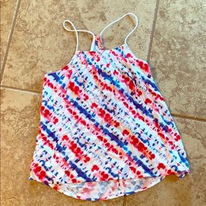 I am selling a red,white,and blue tank top.